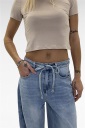 jeans con laccio barrel